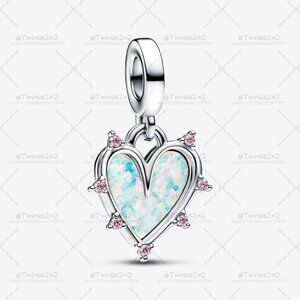 Pandora Friendship Opalescent Double Dangle Charm|Pendant